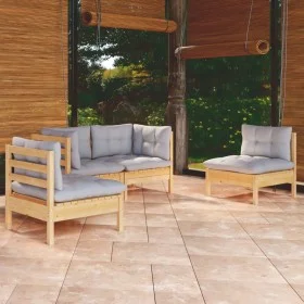 4-piece garden furniture set with solid pine wood cushions by vidaXL, Garden sets - Ref: Foro24-3096171, Price: 302,34 €, Dis...