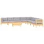 Garden furniture set 9 pieces and cushions solid pine wood by vidaXL, Garden sets - Ref: Foro24-3096808, Price: 649,18 €, Dis...