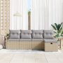 Conjunto de Sofá de Jardín de 5 Piezas con Cojines Beige