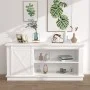 Kit mini puerta corredera armario acero carbono blanco 200 cm de vidaXL, Marcos de puertas - Ref: Foro24-151691, Precio: 41,1...