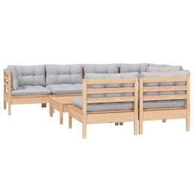 Garden furniture set 8 pieces and cushions solid pine wood by vidaXL, Garden sets - Ref: Foro24-3096447, Price: 595,80 €, Dis...