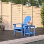 Silla de jardín Adirondack con mesa HDPE azul aguamarina