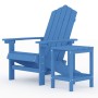 Silla de jardín Adirondack con mesa HDPE azul aguamarina