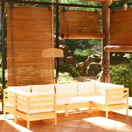 Gartenmöbel 6 Stück Kissen aus cremefarbenem Kiefernholz von vidaXL, Gartensets - Ref: Foro24-3097295, Preis: 473,03 €, Rabat...
