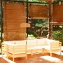 Gartenmöbel 6 Stück Kissen aus cremefarbenem Kiefernholz von vidaXL, Gartensets - Ref: Foro24-3097295, Preis: 473,03 €, Rabat...