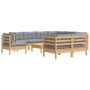 Gartenmöbel-Set 10-teilig und Kissen aus massivem Kiefernholz von vidaXL, Gartensets - Ref: Foro24-3096772, Preis: 811,06 €, ...