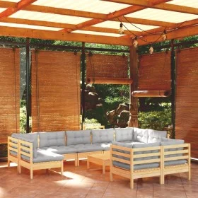 Garden furniture set 10 pieces and cushions solid pine wood by vidaXL, Garden sets - Ref: Foro24-3097252, Price: 777,57 €, Di...