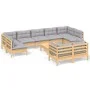 Garden furniture set 10 pieces and cushions solid pine wood by vidaXL, Garden sets - Ref: Foro24-3097252, Price: 777,57 €, Di...