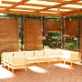 Gartenmöbel 10 Stück Kissen aus cremefarbenem Kiefernholz von vidaXL, Gartensets - Ref: Foro24-3097331, Preis: 821,15 €, Raba...