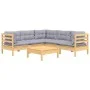 Juego de muebles de jardín 6 pzas y cojines madera maciza pino de vidaXL, Conjuntos de jardín - Ref: Foro24-3096676, Precio: ...