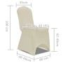 Funda para silla elástica 4 unidades crema