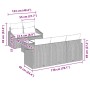 Conjunto de sofá de jardín 6 pcs Gris Claro 55 x 55 x 37 cm