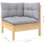 Garden furniture set 6 pieces and cushions solid pine wood by vidaXL, Garden sets - Ref: Foro24-3096207, Price: 449,31 €, Dis...