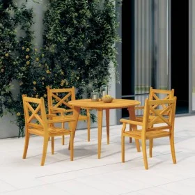 Garten-Esszimmerstühle 4 Stück aus massivem Akazienholz von vidaXL, Gartenstühle - Ref: Foro24-3098660, Preis: 279,69 €, Raba...