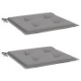 Cojines de silla de jardín 2 uds tela Oxford gris 40x40x4 cm