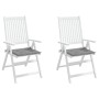 Cojines de silla de jardín 2 uds tela Oxford gris 40x40x4 cm