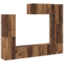 Set de Muebles para TV de 7 Piezas, Montado en la Pared, Madera