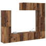Set de Muebles para TV de 7 Piezas, Montado en la Pared, Madera