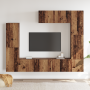 Set de Muebles para TV de 7 Piezas, Montado en la Pared, Madera