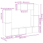 Set de Mueble para TV de 7 piezas de – Montaje en la pared