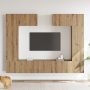 Set de 6 piezas de mueble para TV Roble Artesano Madera