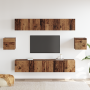 Set de Cabinet de TV de 6 Piezas Madera Vieja