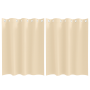 Cortinas con cortinas 2 pcs Crema 140 x 140 cm Poliéster