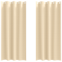 Cortinas con cortinas 2 pcs Crema 245 x 140 cm Poliéster
