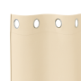 Cortinas con cortinas 2 pcs Crema 245 x 140 cm Poliéster