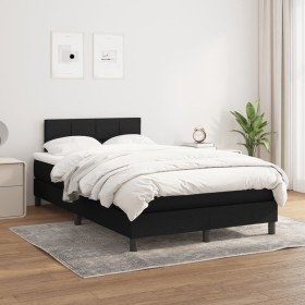 Cama box spring con colchón tela negro 120x200 cm en Camas y somieres | Comprar online en Foro24