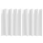 Cortinas con cortinas 2 pcs Blanco puro 140 x 140 cm Poliéster