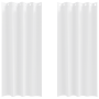 Cortinas con cortinas 2 pcs Blanco puro 245 x 140 cm Poliéster
