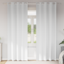 Cortinas con cortinas 2 pcs Blanco puro 260 x 140 cm Poliéster