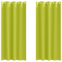 Cortinas 2 pcs Verde manzana 245 x 140 cm Poliéster