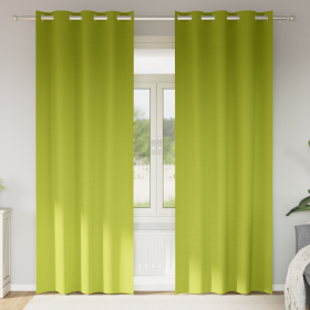 Cortinas 2 pcs Verde manzana 260 x 140 cm Poliéster