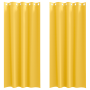 Cortinas 2 pcs Amarillo mostaza 245 x 140 cm Poliéster