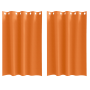 Cortinas 2 pcs Naranja brillante 175 x 140 cm Poliéster