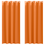 Cortinas 2 pcs Naranja brillante 260 x 140 cm Poliéster
