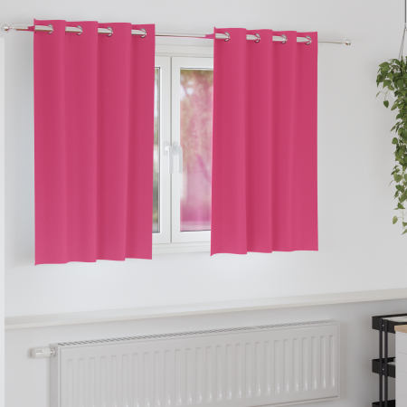 Cortinas 2 pcs Rosa brillante 140 x 140 cm Poliéster