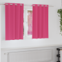 Cortinas 2 pcs Rosa brillante 140 x 140 cm Poliéster