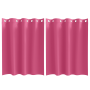 Cortinas 2 pcs Rosa brillante 140 x 140 cm Poliéster