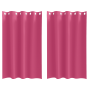 Cortinas 2 pcs Rosa brillante 175 x 140 cm Poliéster