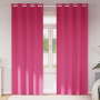 Cortinas 2 pcs Rosa brillante 245 x 140 cm Poliéster