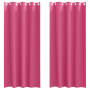 Cortinas 2 pcs Rosa brillante 245 x 140 cm Poliéster