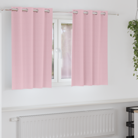 Cortinas con cortinas 2 pcs Rosa bebé 140 x 140 cm Poliéster
