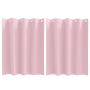 Cortinas con cortinas 2 pcs Rosa bebé 140 x 140 cm Poliéster