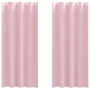 Cortinas con cortinas 2 pcs Rosa bebé 260 x 140 cm Poliéster