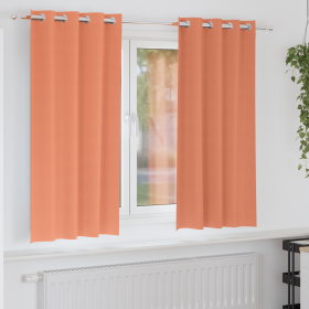 Cortinas con cortinas 2 pcs Terracota 175 x 140 cm Poliéster