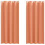 Cortinas con cortinas 2 pcs Terracota 260 x 140 cm Poliéster