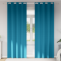 Cortinas con cortinas 2 pcs Tuquesa 225 x 140 cm Poliéster